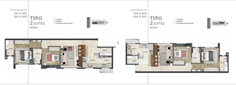 Apartamento, 3 quartos, 62 m² - Foto 12