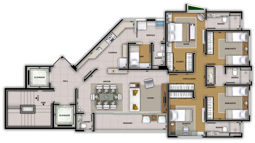 Apartamento, 4 quartos, 134 m² - Foto 4