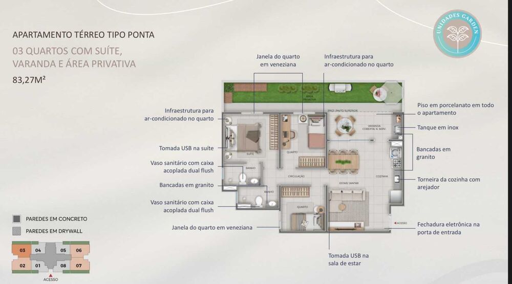 Apartamento à venda com 2 quartos, 56m² - Foto 8