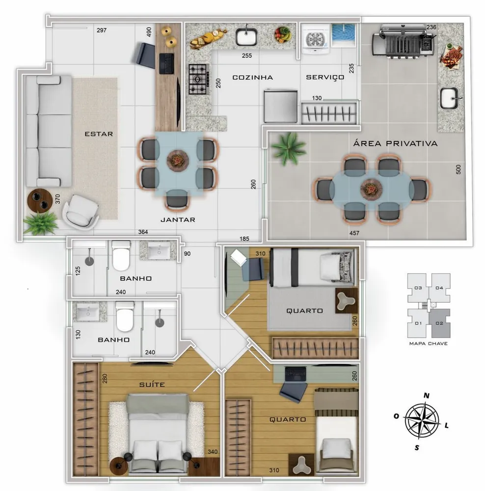 Apartamento, 3 quartos, 93 m² - Foto 3