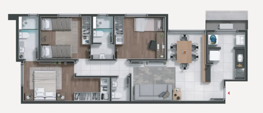 Apartamento, 3 quartos, 73 m² - Foto 2