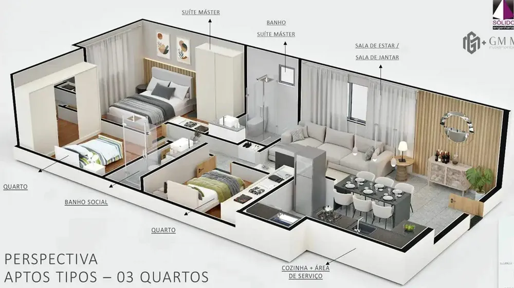 Apartamento, 2 quartos, 77 m² - Foto 3