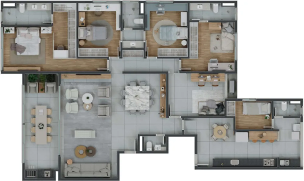 Apartamento, 3 quartos, 212 m² - Foto 1