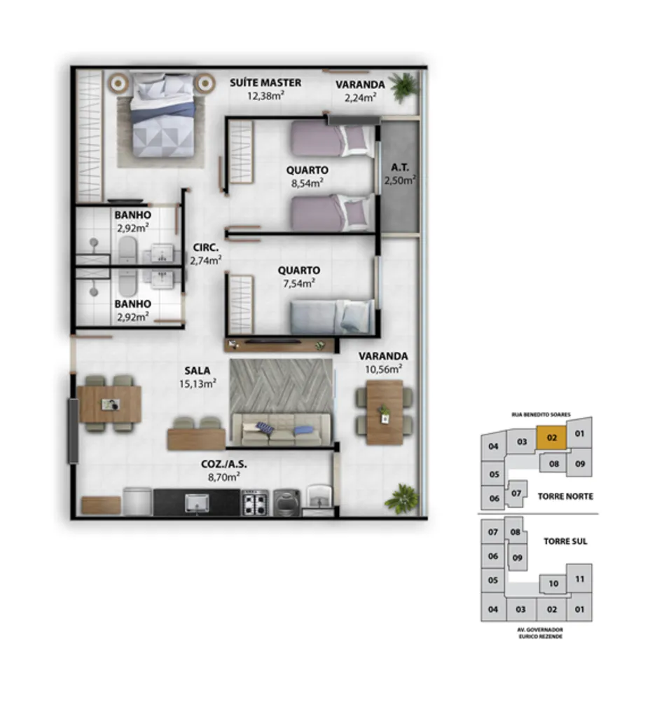 Apartamento, 2 quartos, 68 m² - Foto 4