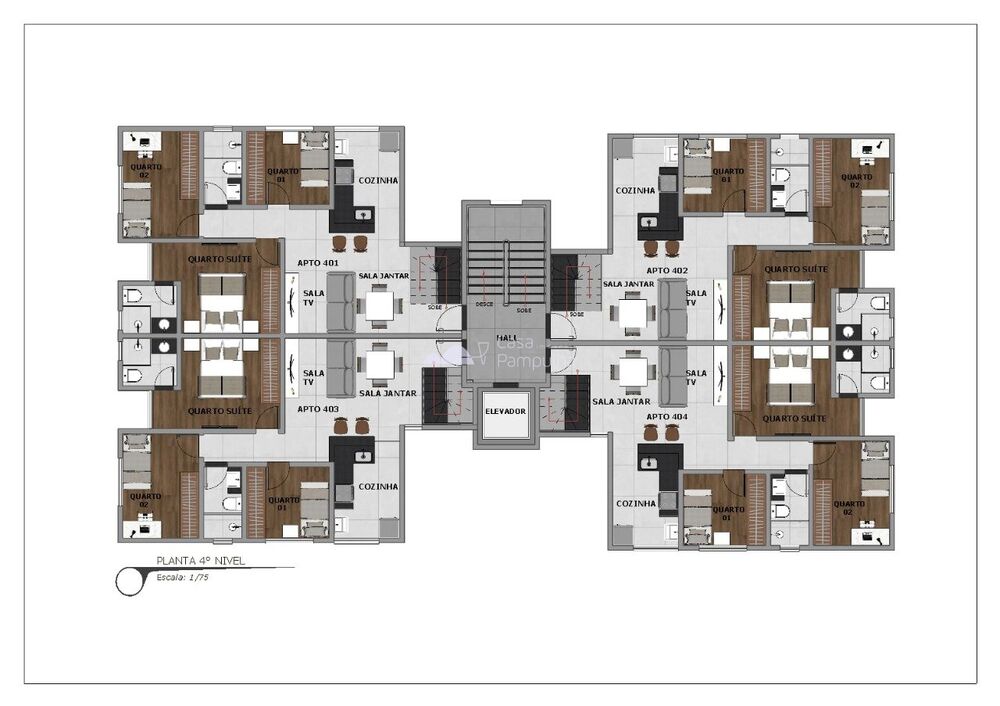 Apartamento à venda com 3 quartos, 64m² - Foto 3