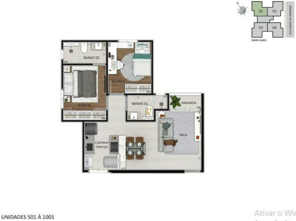 Apartamento, 2 quartos, 53 m² - Foto 5