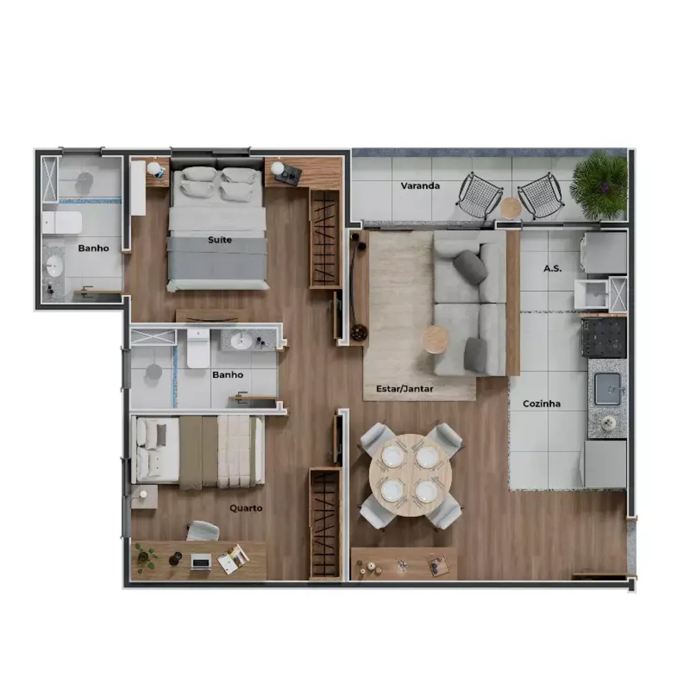 Apartamento, 2 quartos, 77 m² - Foto 9