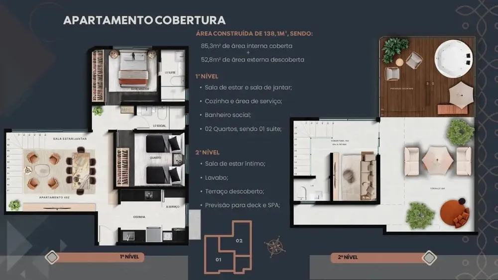 Cobertura, 2 quartos, 138 m² - Foto 6