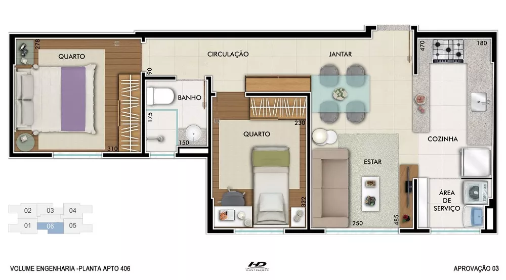 Apartamento à venda com 2 quartos, 51m² - Foto 11