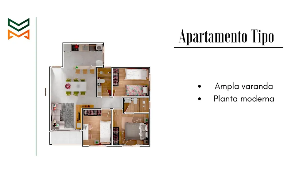 Apartamento, 3 quartos, 72 m² - Foto 2