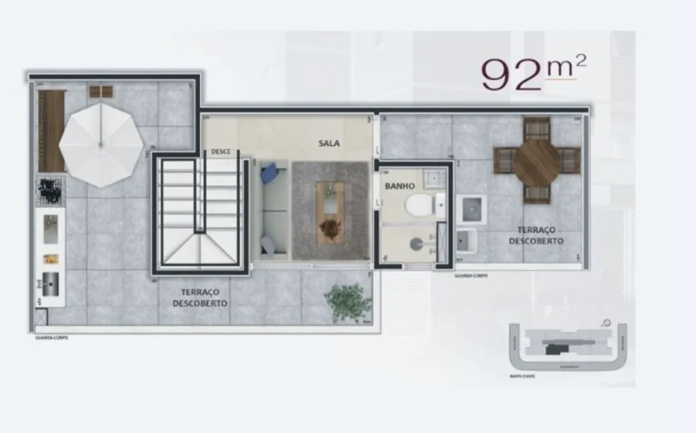 Cobertura, 2 quartos, 62 m² - Foto 9