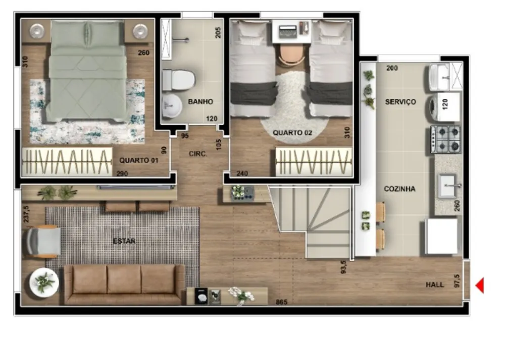 Apartamento, 2 quartos, 55 m² - Foto 11