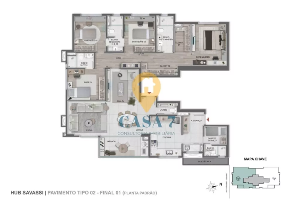 Apartamento à venda com 3 quartos, 115m² - Foto 9