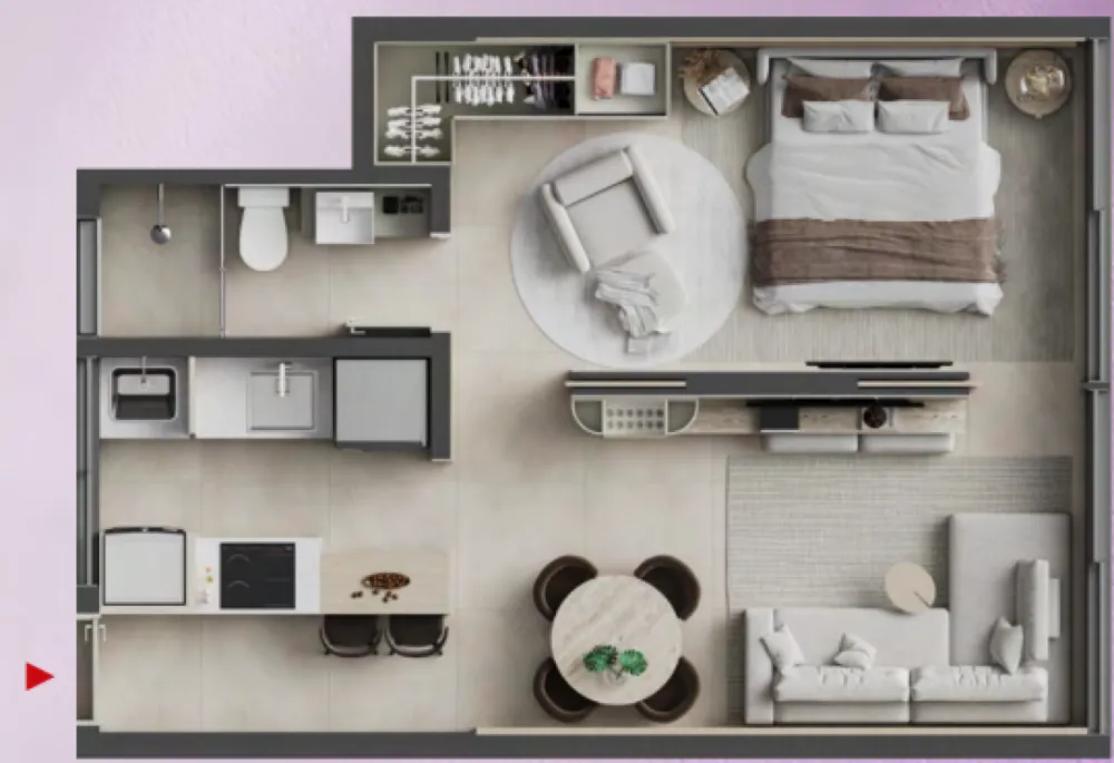 Apartamento, 1 quarto, 43 m² - Foto 1