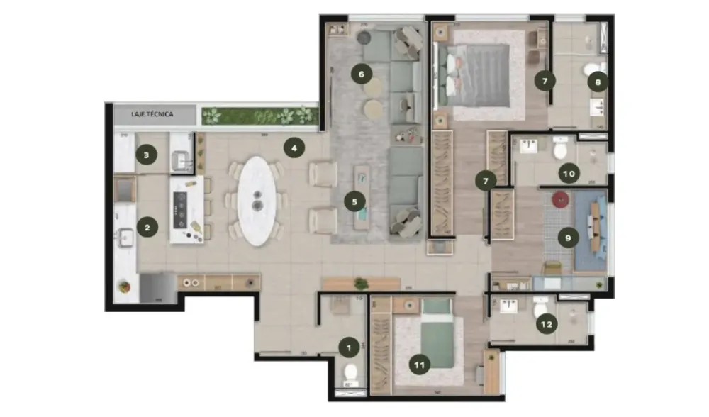 Apartamento, 3 quartos, 124 m² - Foto 1