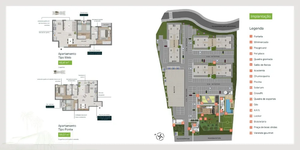 Apartamento, 2 quartos, 48 m² - Foto 2