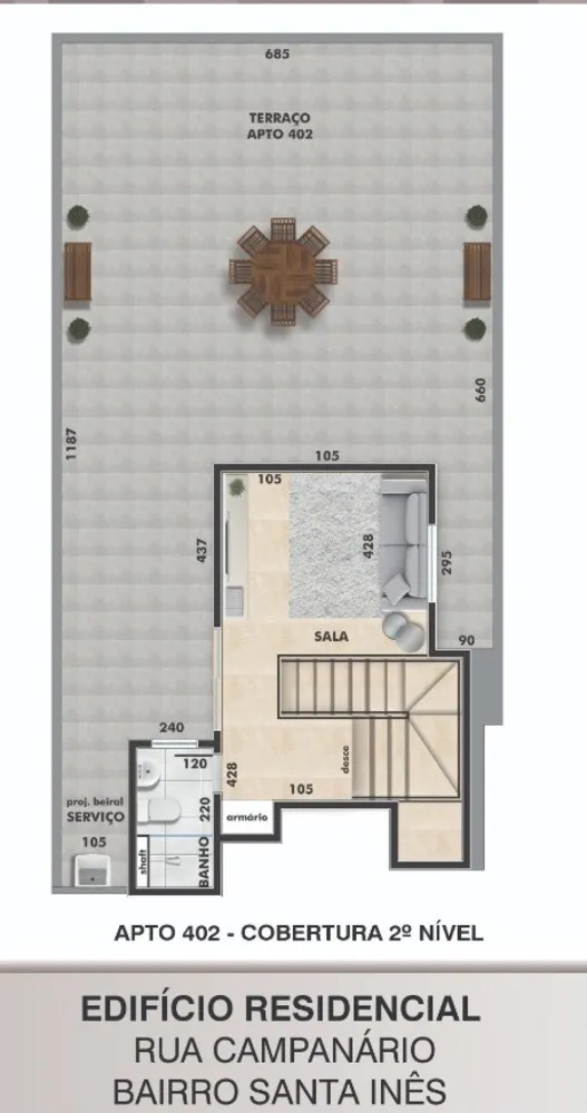 Cobertura, 3 quartos, 68 m² - Foto 4