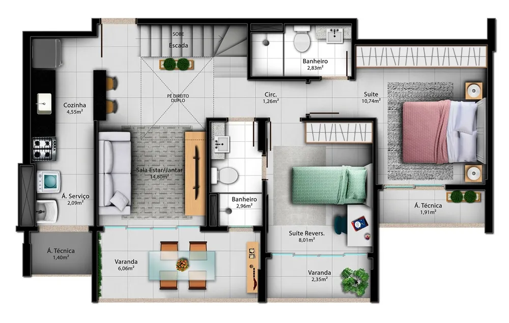 Apartamento, 3 quartos, 103 m² - Foto 7