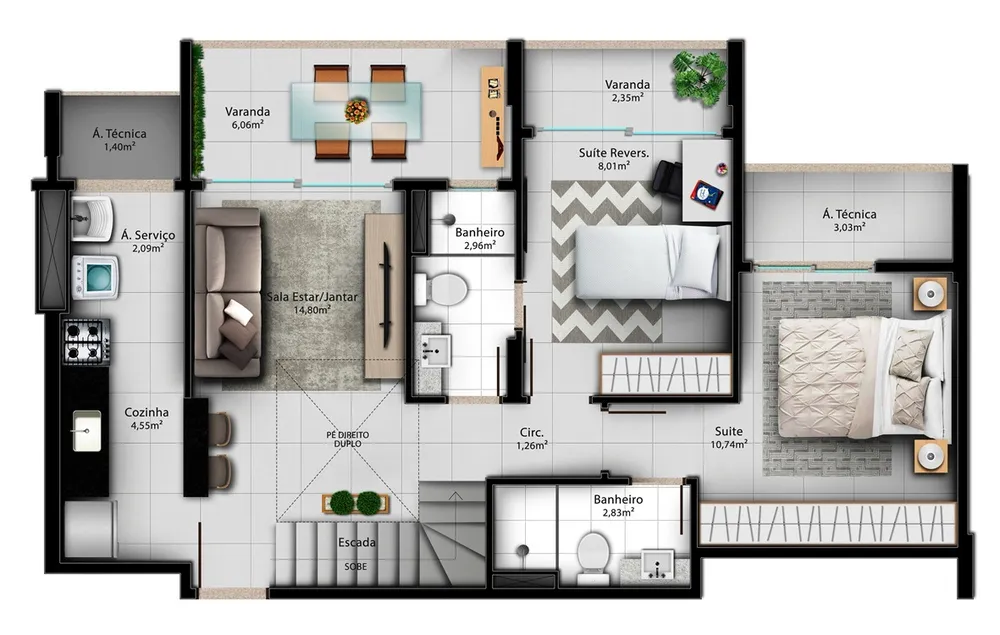 Apartamento, 3 quartos, 103 m² - Foto 8