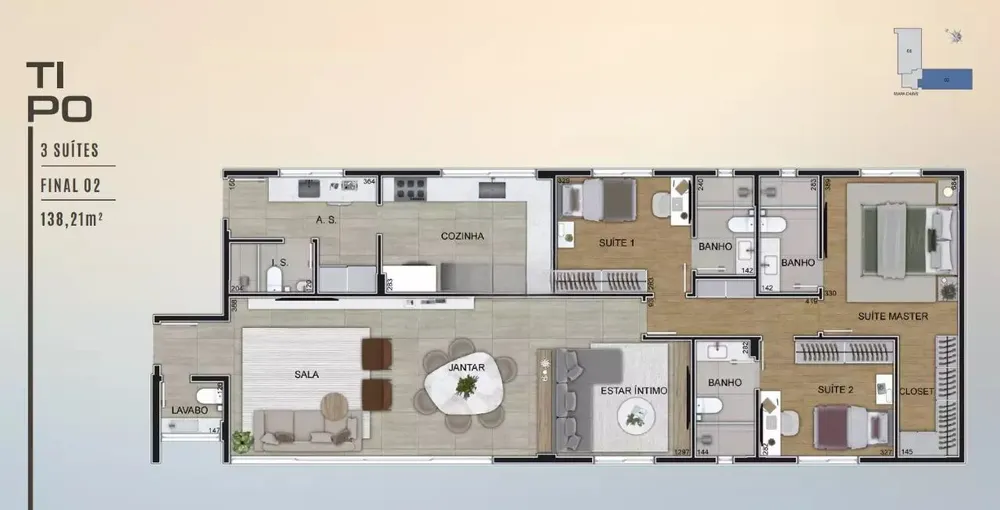 Apartamento, 3 quartos, 138 m² - Foto 5