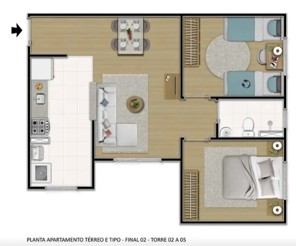 Apartamento, 2 quartos, 47 m² - Foto 9