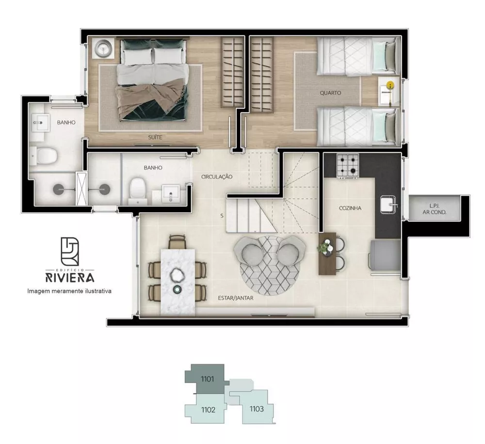 Apartamento à venda com 2 quartos, 53m² - Foto 4