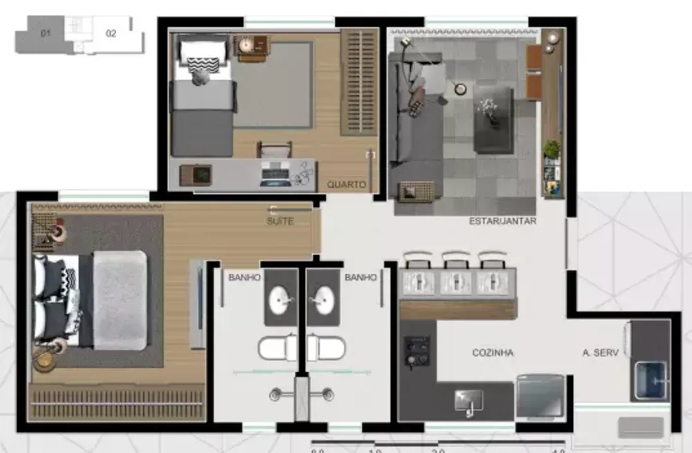 Apartamento, 2 quartos, 56 m² - Foto 5