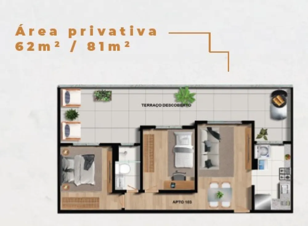 Apartamento, 2 quartos, 49 m² - Foto 2