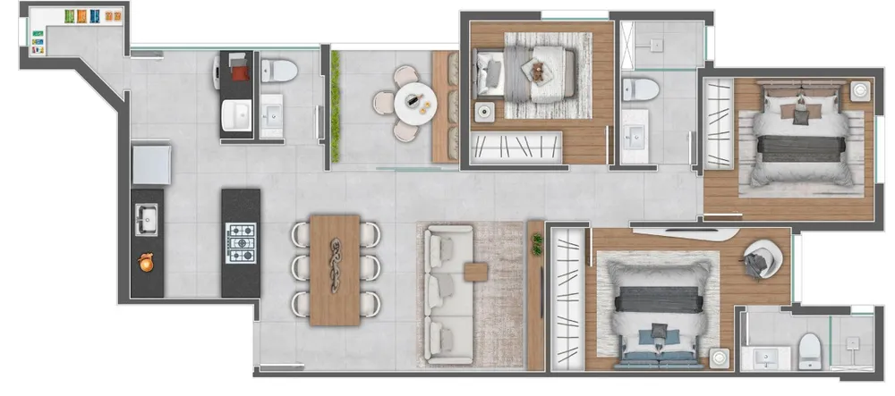 Apartamento, 3 quartos, 84 m² - Foto 12