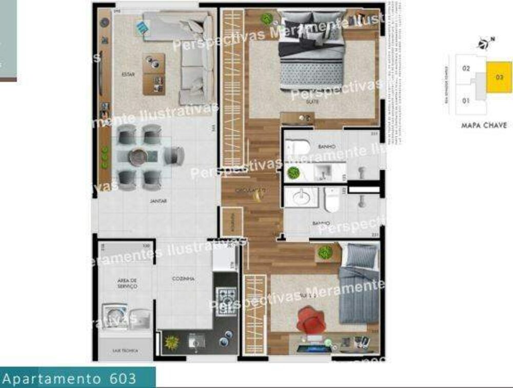 Apartamento à venda com 2 quartos, 64m² - Foto 7