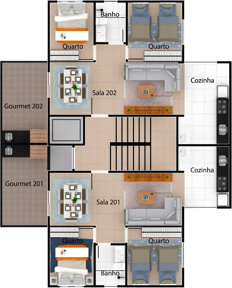 Apartamento, 2 quartos, 55 m² - Foto 1
