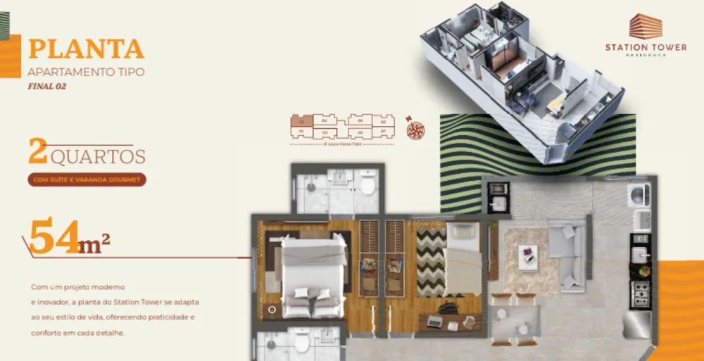 Apartamento, 2 quartos, 53 m² - Foto 7