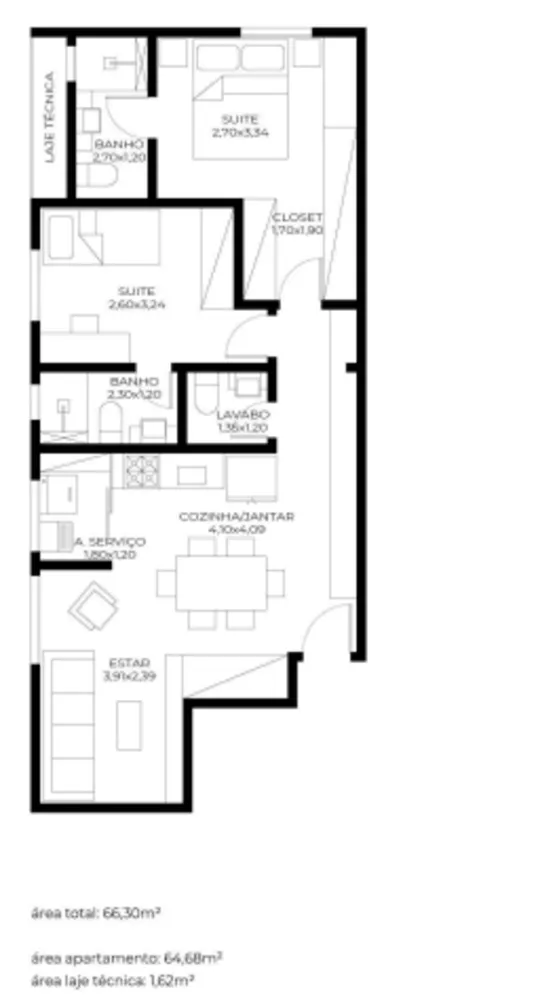 Apartamento, 2 quartos, 63 m² - Foto 5
