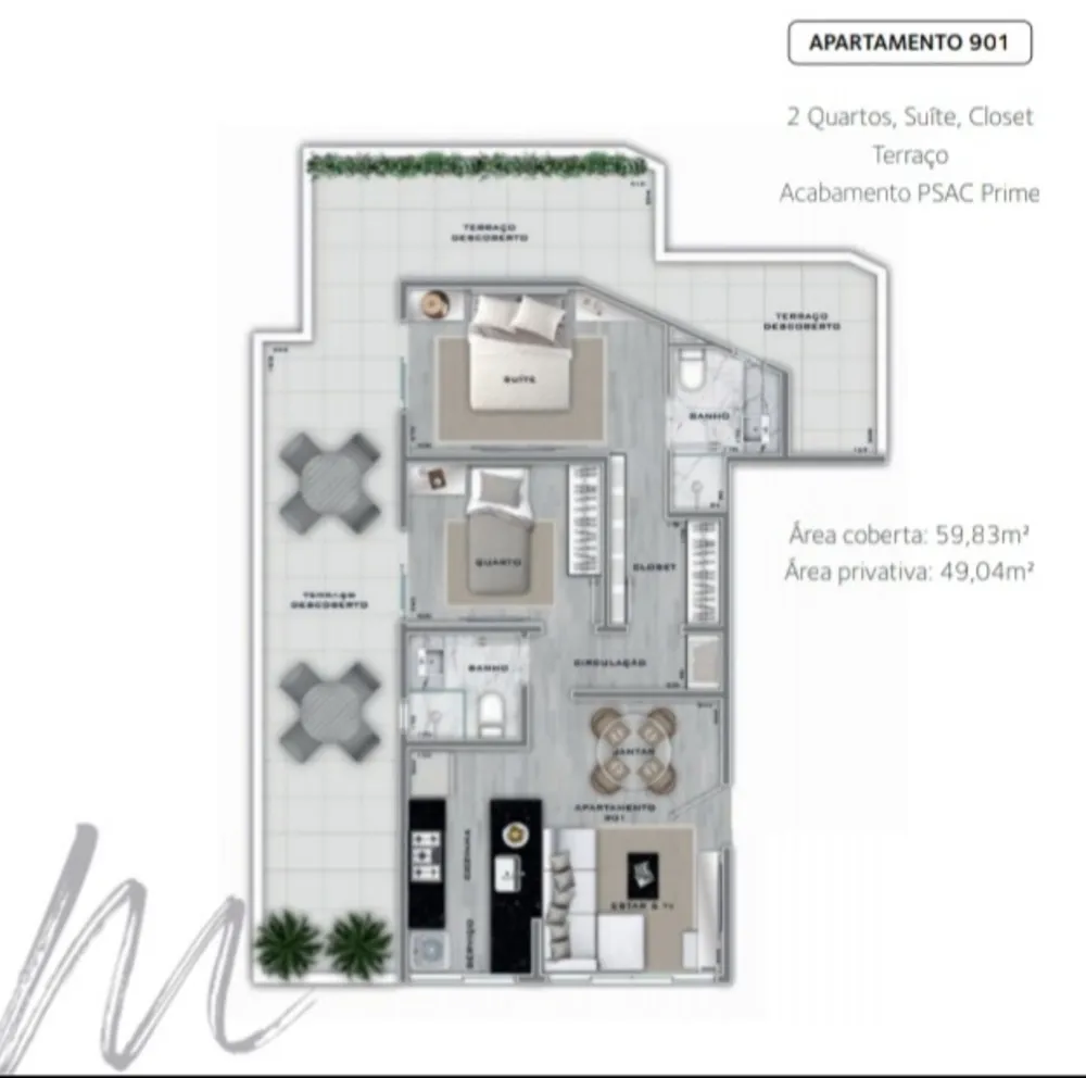 Apartamento, 2 quartos, 60 m² - Foto 7