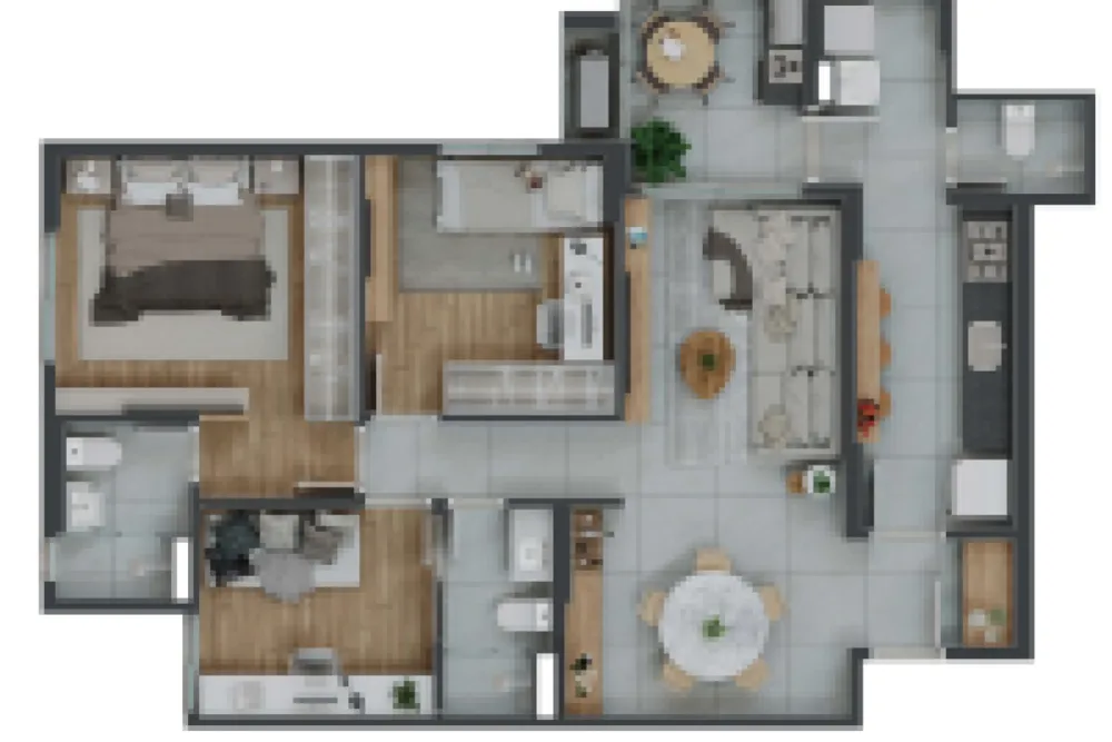 Apartamento, 3 quartos, 100 m² - Foto 1