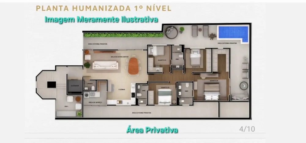 Apartamento, 4 quartos, 216 m² - Foto 1