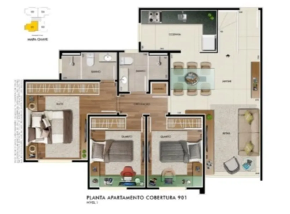 Apartamento, 3 quartos, 74 m² - Foto 7