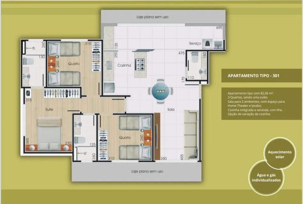 Apartamento, 3 quartos, 82 m² - Foto 5