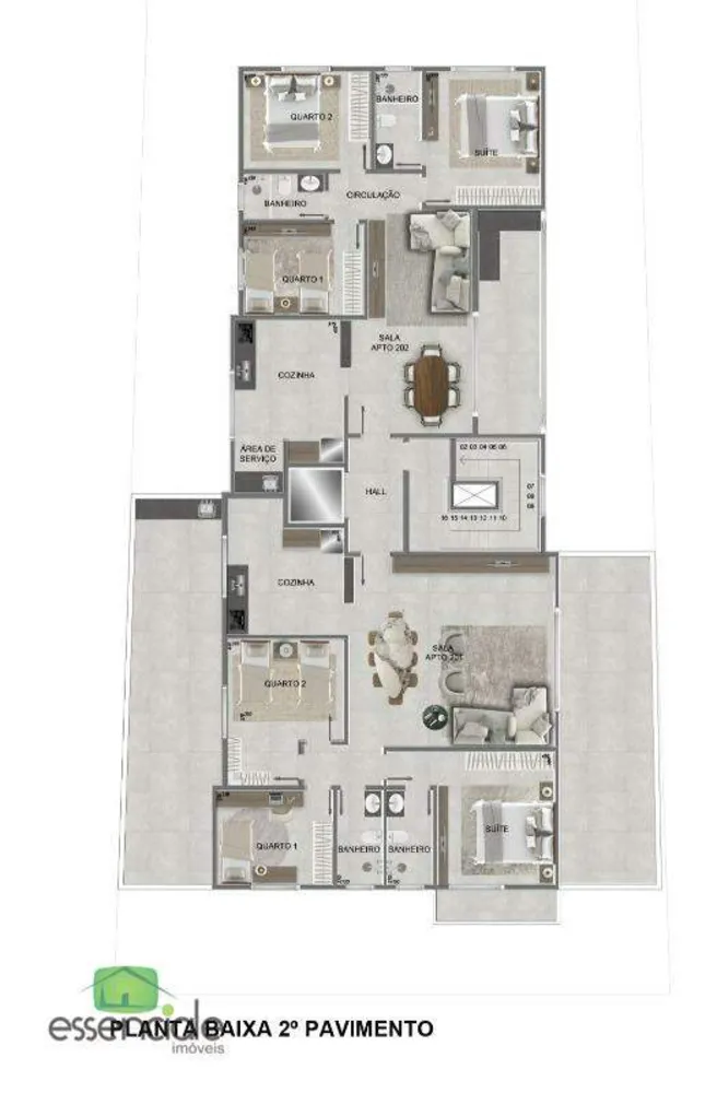 Apartamento, 3 quartos, 100 m² - Foto 2