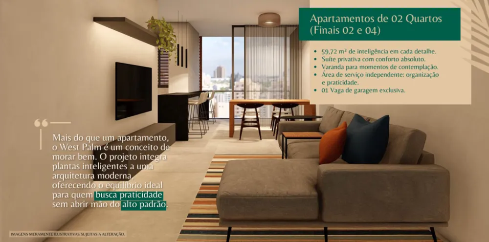 Apartamento, 2 quartos, 60 m² - Foto 1