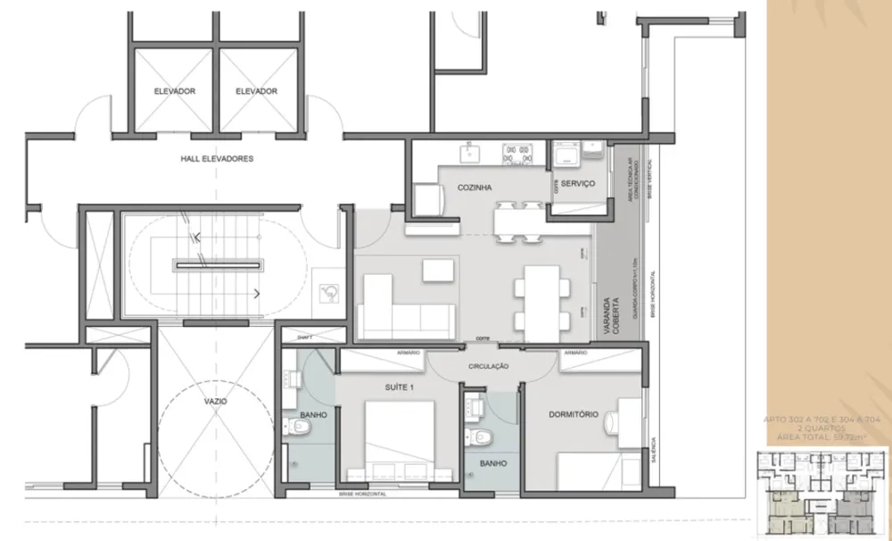 Apartamento, 2 quartos, 60 m² - Foto 6