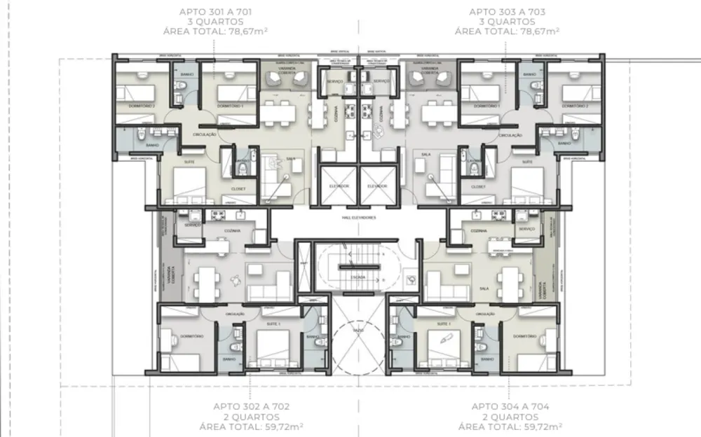Apartamento, 2 quartos, 60 m² - Foto 7