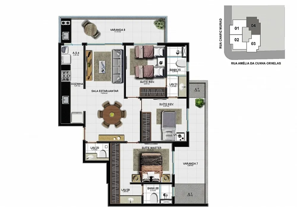 Apartamento, 3 quartos, 100 m² - Foto 4