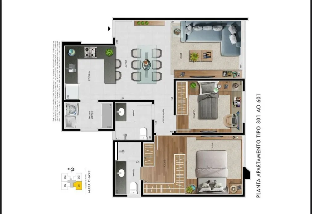 Apartamento, 2 quartos, 67 m² - Foto 2