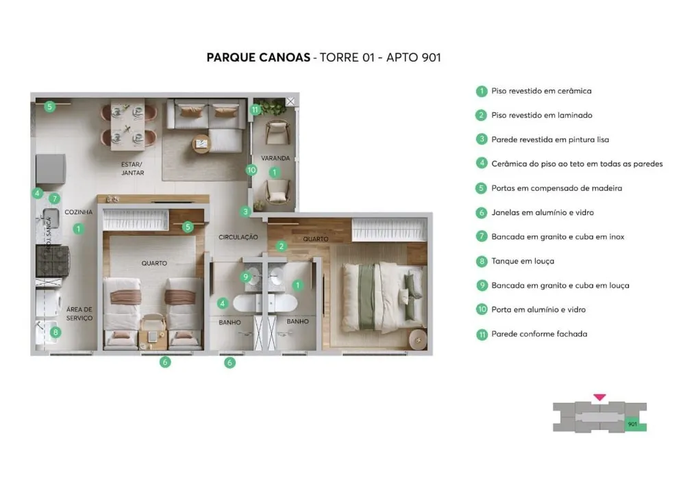 Apartamento, 2 quartos, 41 m² - Foto 11