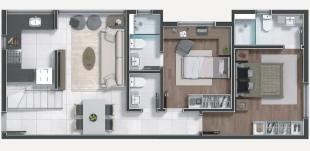 Cobertura, 2 quartos, 77 m² - Foto 2
