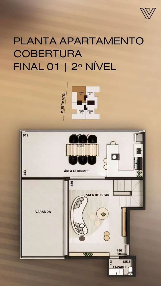 Cobertura, 2 quartos, 156 m² - Foto 8