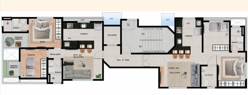 Apartamento, 2 quartos, 56 m² - Foto 2