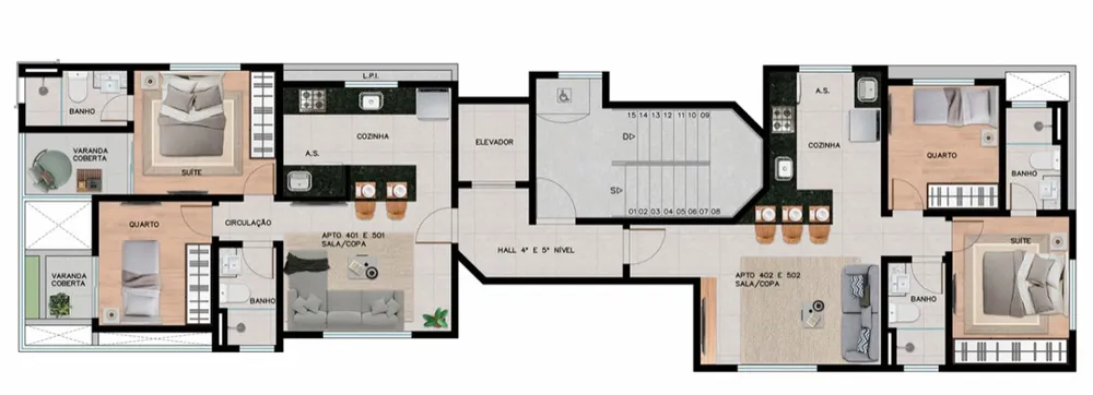 Apartamento, 2 quartos, 56 m² - Foto 1