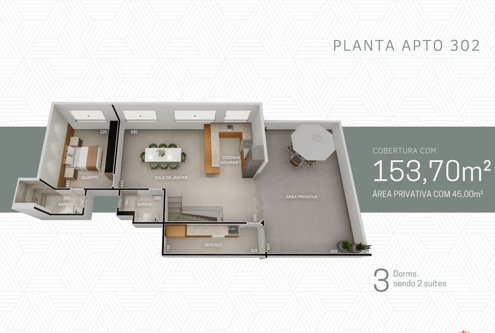 Cobertura à venda com 3 quartos, 198m² - Foto 2